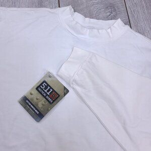 5.11 Tactical Shirt Mens XXL White Cotton Winter Mock Longsleeve Shirt 40111
